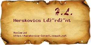Herskovics Lóránt névjegykártya